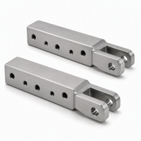 Service de fraisage CNC sur mesure pour supports de montage en métal à fentes, composants mécaniques usinés avec précision et pièces de fourche de fixation