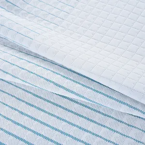 Produttori vendita diretta tessuto per materassi jacquard 100% poliestere a righe confortevole tessuto per la casa tessuto per materassi a maglia clo
