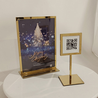 Soporte de señal de código QR de Metal para mostrador personalizado, soporte de pantalla de código QR para pago de redes sociales