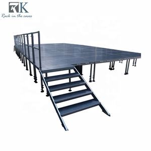 4x4ft and 4x8ft Stage Podium Aluminum <b>Frame</b> Adjustable Heavy Loading Portable Stage Mobile Event Concert - Product Image 3