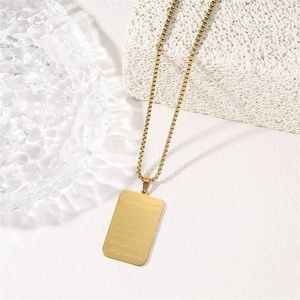   Allah Eid Islamischer Muslimischer Arabischer Islam Anhänger Schmuck Edelstahl Halsketten Koran Großhandel - Product Image 3