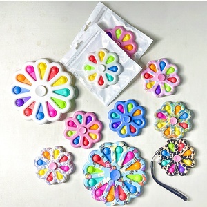 Juego de burbujas sensoriales de varias formas para niños, llavero <span class=keywords><strong>simple</strong></span> con hoyuelos, novedad - Product Image 5