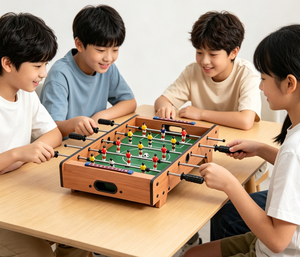 Mesa de Futbolín de Madera Miniatura, Portátil, de Operación Manual, Juguete de Fútbol de Mesa para Niños, Familia, Fiestas en Interiores, Entretenimiento - Product Image 6