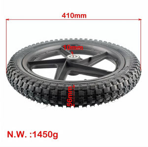 Roue pneumatique en caoutchouc 16x2.4 pouces avec moyeu en aluminium directement en usine pour poulailler mobile et chariot à main - Product Image 3