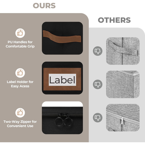 Rangement sous le lit avec roulettes, Conteneurs de rangement sous le lit avec couvercle, Organisateur de vêtements 90L pour couvertures - Product Image 3