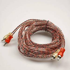 to 2R RCA amplifier audio <b>cable</b>, with nickel-plated connectors, bare copper conductors, PVC sheath, suitable for home theater - Product Image 3
