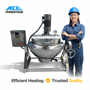 Tanque de Mezcla de Leche Condensada de Acero Inoxidable SUS316L de Grado Alimenticio de 200L con Calentamiento Eléctrico - Product Image 4