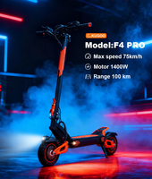 Trottinette électrique pliable KUGOO F4 MAX pour adultes, pneus larges, vitesse rapide, autonomie de 110 km, 75 km/h, 60V 23.4Ah, idéale pour la ville