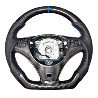 Volant en cuir perforé en fibre de carbone personnalisé pour BMW E90 E92 E93 volant de voiture