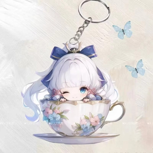 Game Impact Acrylic UV Printed Fashion Trend <strong>Keychain</strong> Decoration Pendant New Popular Hanging Backpack Nahida Keqing Hu Tao - Product Image 4