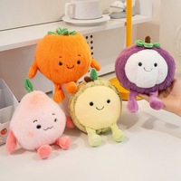 Cartoonachtige realistische groente- en fruitpluche speelgoed, durian, drakenvrucht, watermeloen poppen, superzacht PP ODM 11-30cm decoratieve accenten