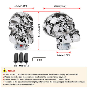 RASTP Resin Skull <b>Shift</b> <b>Knob</b> SFN153 Ergonomic Car Gear Lever General Fit - Product Image 3
