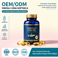 Gélules d'Oméga 3 DHA OEM ODM Marque Privée Vente en Gros Huile de Poisson de Mer Profonde Mélange Bien-être pour le Soutien Cérébral et la Santé Cardiaque