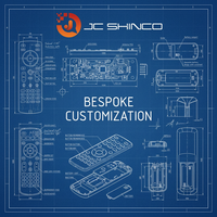 Control Remoto Delgado de 165 mm con Carcasa de ABS para Smart TV Box IPTV, Diseño de Teclas y Firmware Personalizados para Equipos de Hostelería
