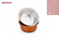 Moules à pâtisserie en aluminium coloré réutilisables personnalisés, dorés et rouges, mini moules à gâteaux de 180 ml (6 oz), résistants à la chaleur, recyclables, petits moules