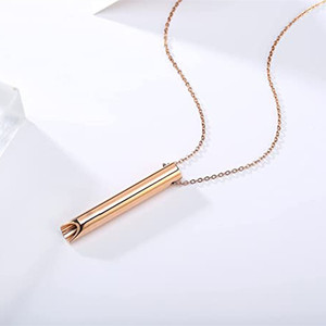 Collar de acero inoxidable con silbato para aliviar el estrés y la ansiedad, ideal para meditación, no se desvanece, ¡gran oferta de moda! - Product Image 4