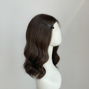 Peluca Kosher Brasileña con Frente de Encaje Transparente para Mujer, Peluca Judía de Longitud Media - Product Image 2