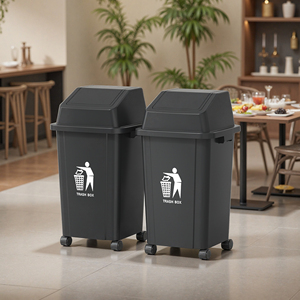 <span class=keywords><strong>Poubelle</strong></span> YYN <span class=keywords><strong>de</strong></span> <span class=keywords><strong>50</strong></span> litres à grand couvercle basculant, écologique, à induction, en plastique recyclé, pour <span class=keywords><strong>cuisine</strong></span> intérieure/extérieure, maison, hôtel - Product Image 5