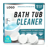 Paquet de 12 tablettes de nettoyage pour baignoire à jets Système de bain Spa Compatible avec les jets Whirlpool Dissolvant efficace de résidus