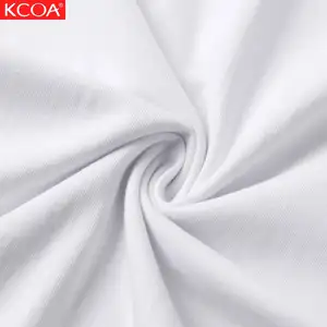 2019 KCOA venta caliente bajo MOQ negro, blanco de algodón camisetas de impresión personalizado
