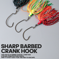 Leurre Chatterbait DN 100 mm 17 g, Jig à Lame, Buzz Bait, Tête de Poisson, Leurre à Jupe en Silicone, Jig à Basse, Spinnerbait