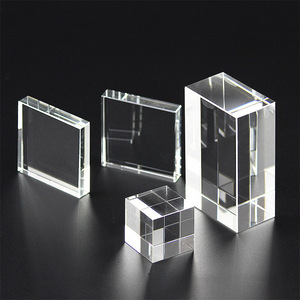 Tùy biến tinh thể trang trí khoảng trống K9 3D laser khắc chamfered tinh thể trong suốt Cube thủ công mỹ nghệ - Product Image 1