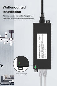 60WギガビットPOEインジェクターRJ45 <span class=keywords><strong>2</strong></span>ポート標準BT 1000Mbps DC52VプラスチックハウジングCCTVカメラ電源製品在庫 - Product Image 4