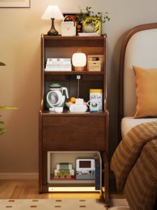 <span class=keywords><strong>Table</strong></span> <span class=keywords><strong>de</strong></span> chevet en bois massif, sécurité <span class=keywords><strong>intégrée</strong></span>, nouvelle armoire <span class=keywords><strong>de</strong></span> rangement multifonctionnelle pour chambre à coucher, bibliothèque, 1 tiroir - Product Image 5