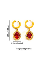 Ensemble de bijoux de luxe délicat en acier inoxydable plaqué or 18 carats avec cristaux de zircon pour femmes, bijoux de fiançailles