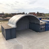 Techo de Carpa Contenedor de Estructura Simple CE de 26'x10' / 8x3m con PVC de 610g/m² para Montaje Interior o Exterior