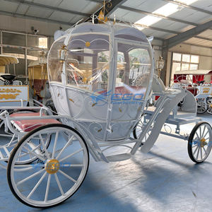 Satılık romantik kraliyet külkedisi arabası külkedisi at çizilmiş prenses arabası at arabaları - Product Image 3