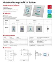 Keysecu 12V NO/NC/COM en acier inoxydable IP65 interrupteur à bouton-poussoir électronique étanche avec lumière LED pour une utilisation en extérieur