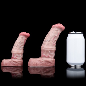 FAAK Silicone Penis Sleeve Ring Fantasy Dog Knot Hollow <b>Dildo</b> Size S M L <b>Dildo</b> Sheath Cock Enlarger Sex Toys for Men Masturbate - Product Image 4