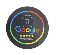 Carte NFC en acrylique RXS en vrac, compatible NFC213 13,56 MHz, autocollant de table étanche avec logo personnalisé pour restaurant, hôtel, OEM