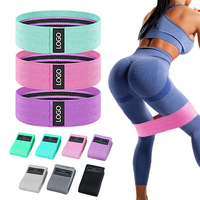 HSM Promotion : Bandes de Résistance Élastiques en Tissu Tissé avec Logo Personnalisé – Épaisses, pour Entraînement Fitness, Exercices de Hanche et Fessiers