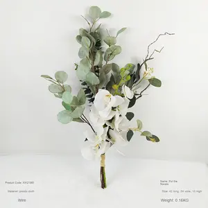 Mini violet simulé plante dentelle fleur Bouquet Faux bébé souffle pour la photographie <span class=keywords><strong>de</strong></span> la mariée accessoires chambre décoration matériel sec - Product Image 2