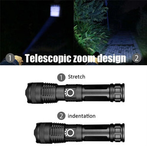 X71 ไฟฉายอลูมิเนียมอัลลอยด์ LED พลังงานสูงแบบชาร์จไฟได้ซูมไฟฉายกลางแจ้ง - Product Image 4