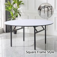 Table de banquet ronde pliante en PVC sur mesure |   Table de réception imperméable et résistante à l'huile pour hôtel, restaurant, mariage