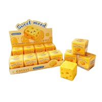 Balle en caoutchouc faite à la main style blocs de construction, saveur beurre d'arachide, changeant de couleur, mangue, jouet anti-stress souple