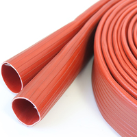 Tuyau d'incendie SLfire 15 bars 2 pouces 30 m en PVC rouge à double enveloppe, durable, flexible, haute pression pour équipement de lutte contre l'incendie