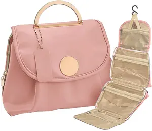 प्रवृत्ति पौराणिक फ्लेमिंगो गुलाबी sagging toiletry यात्रा आयोजक बैग नया आकार कंधे का पट्टा जेब expansive toiletry बैग