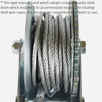 Treuil manuel à ancrage en acier forgé sur mesure avec crochet de levage, 1800lbs 2600lbs, à manivelle avec interrupteur direct/inverse