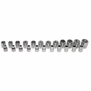 <b>Socket</b> Set 1/2 Inch Drive 23 Piece Metric Chrome Vanadium Steel - Product Image 1