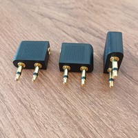 Bxon Plaqué Or Avion Casque Écouteur 3.5mm Jack Audio connecteur