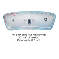 Protection d'écran en verre trempé anti-statique HD haute qualité sans bulles pour tableau de bord de voiture BYD Song Plus New Energy 12,3''