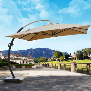 Mobilier d'extérieur moderne 8 nervures Parapluies de patio légers et imperméables Logo personnalisé Vente en gros Aluminium Jardin Plage Roma - Product Image 2