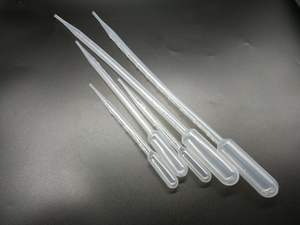 Pipet Pasteur Plastik Laboratorium Transparan Sekali Pakai dengan Skala 0.5ml 1ml 3ml 10ml - Product Image 1