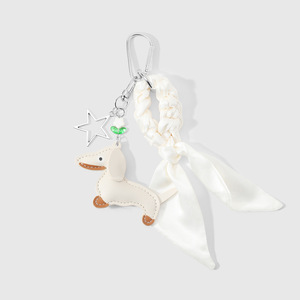 Porte-clés et pendentif de sac créatif en cuir multicolore tressé à la main, motif <span class=keywords><strong>Teckel</strong></span>, fleur et étoile - Product Image 6