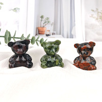 Nouveau produit : Statue en cristal naturel, ours mignon sculpté à la main, pierre précieuse de guérison Reiki, artisanat en cristal personnalisable pour cadeau