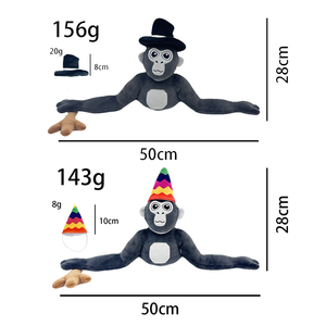 Nuovo Giocattolo di Peluche Scimmia Multicolore con Etichetta, Super Morbido, Imbottito in Cotone PP Ecologico, Antistress, Disponibile Subito per l'Esportazione - Product Image 2